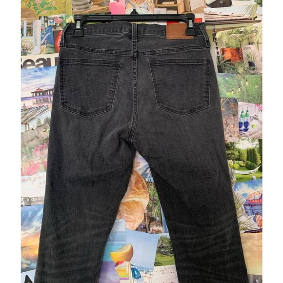 Black Sea Madewell 9 Mid Rise Raw Hem Skinny Jeans 26 - Picture 6 of 7